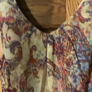 Evan Picone Colorful Abstract Print Blouse